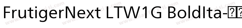 FrutigerNext LTW1G BoldIta字体转换